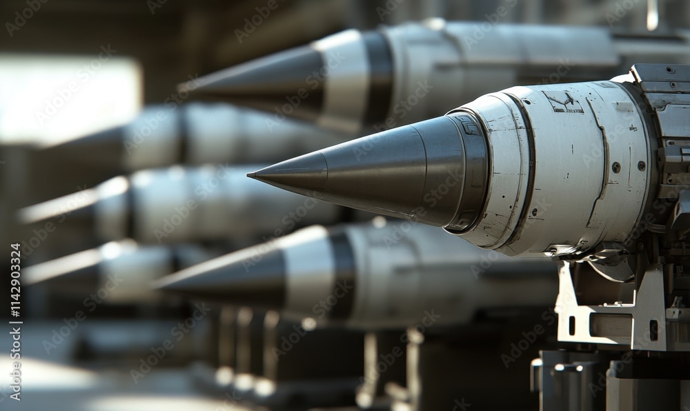 Fototapeta premium High-Tech Missile Interior with Detailed Components