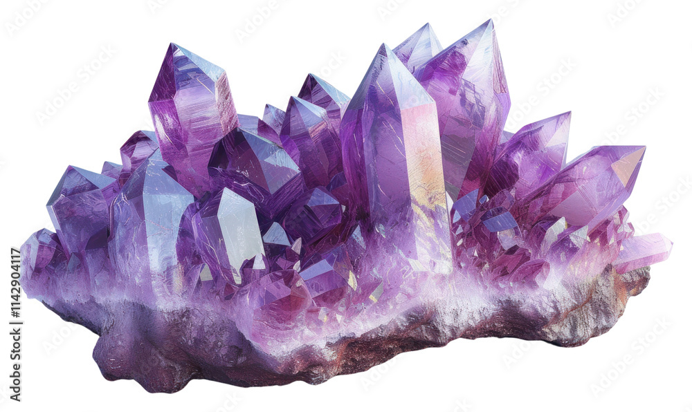 Fototapeta premium PNG Lifestyle gemstone crystal amethyst.