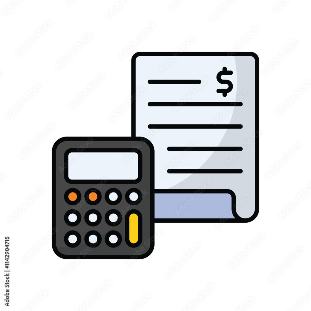 Accounting Calculator vector icon Accounting Calculator vector icon