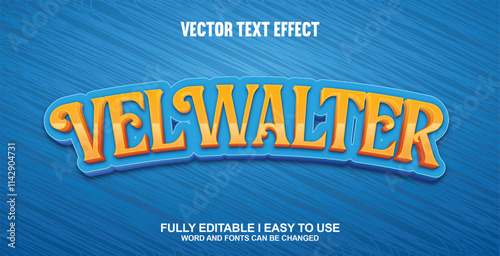 Vector 3D Editable Text Effect