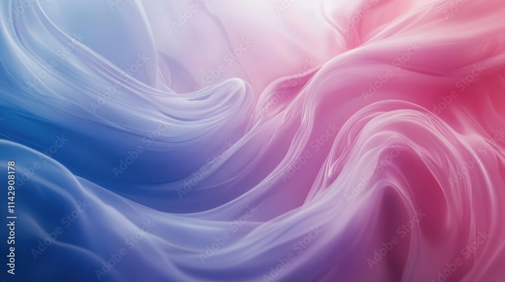 Obraz premium Abstract Blue Pink Swirling Fabric Texture Design