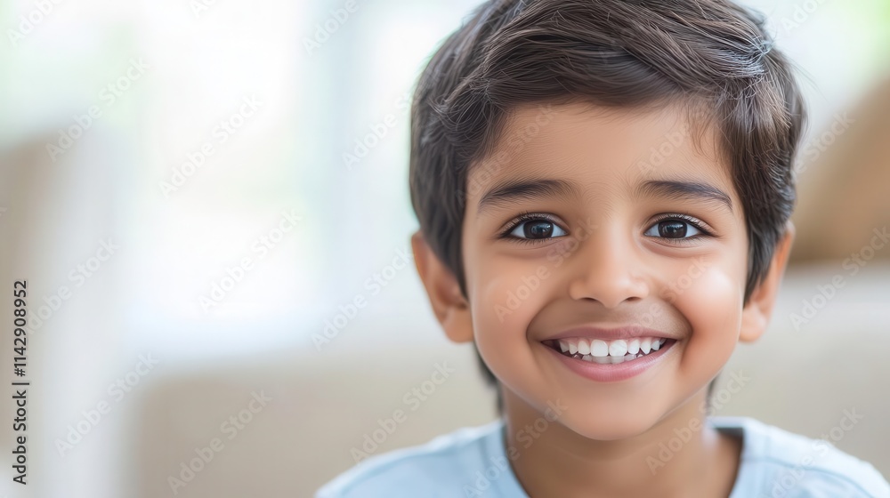 portrait of a joyful indian boy with bright, expressive eyes and a wide smile, set against a softly blurred background that enhances his playful charm, capturing innocence and happiness portrait of a joyful indian boy with bright, expressive eyes and a wide smile, set against a softly blurred background that enhances his playful charm, capturing innocence and happiness