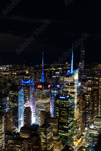 city skyline at night New york