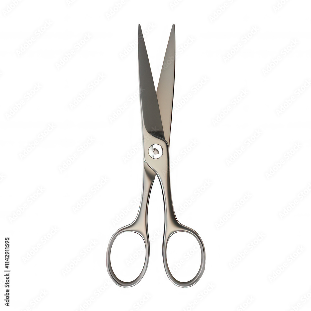 A sharp stainless steel professional hair cutting scissors on white or transparent background. A sharp stainless steel professional hair cutting scissors on white or transparent background.