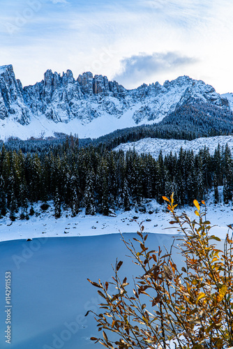 snow covered mountains