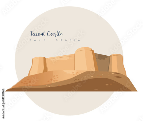 Tarout Castle - Fortress in Saudi Arabia - Stock Illustration photo