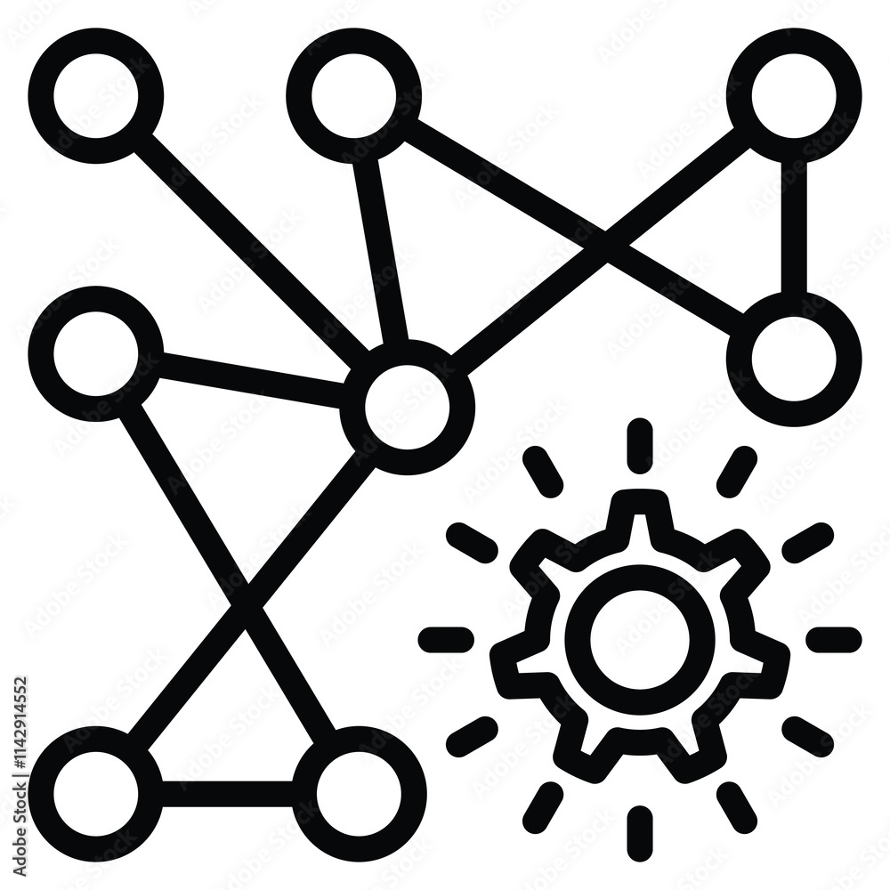 Influence Mapping icon line vector illustration Influence Mapping icon line vector illustration