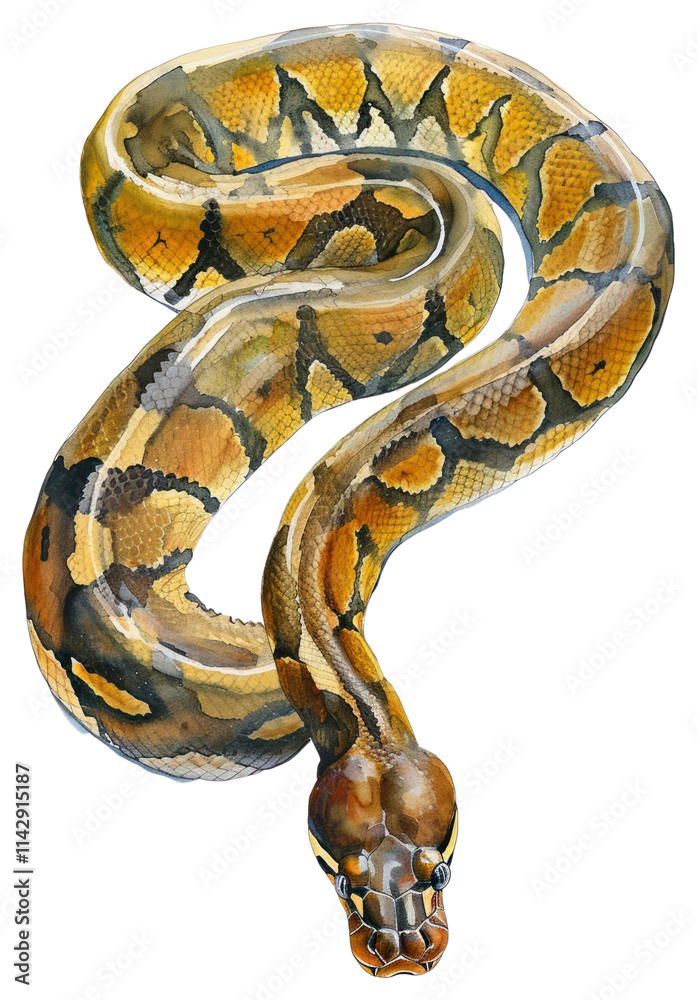 Fototapeta premium PNG Python reptile animal snake.