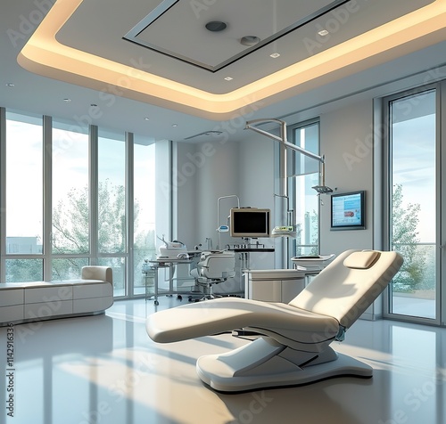 Modern, Luxurious Medical Spa Treatment Room with Panoramic Views