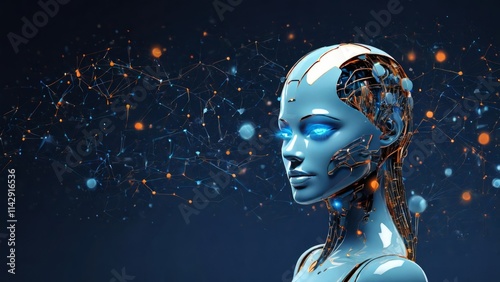 artificial intelligence, 3d robot, cyborg technology, ai, machine learning, data science, computer, big data