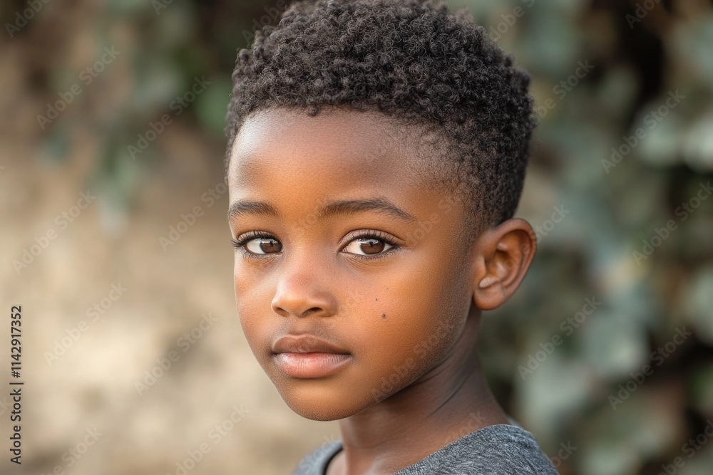 A young boy with a short haircut, perfect for various uses such as education, advertising, or family photography A young boy with a short haircut, perfect for various uses such as education, advertising, or family photography