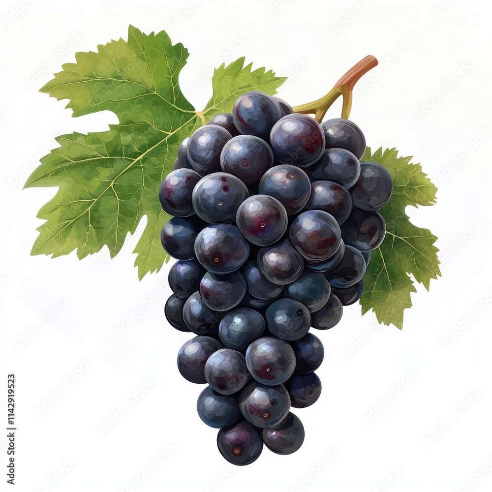 Fototapeta premium Harvesting grapes in a vineyard nature still life lush green environment close-up