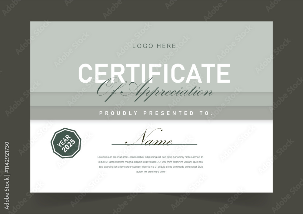 Modern Vector Certificate Design Template Modern Vector Certificate Design Template