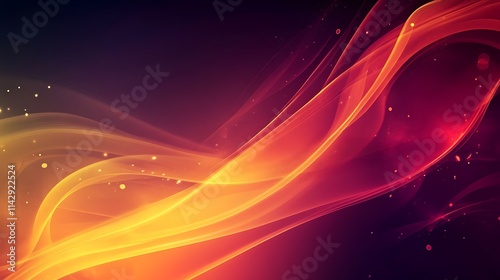 Abstract Orange and Red Wave Design Background