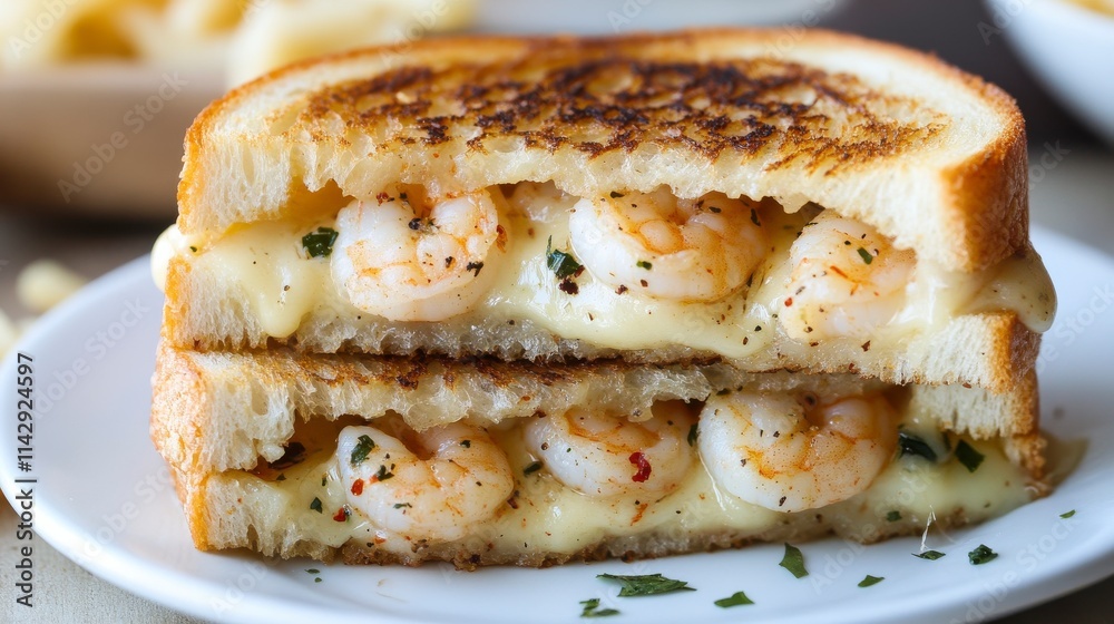 Mouthwatering Grilled Cheese Sandwich with Shrimp and Melted Cheese for Your Culinary Delight Mouthwatering Grilled Cheese Sandwich with Shrimp and Melted Cheese for Your Culinary Delight