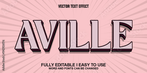 Vector 3D Editable Text Effect