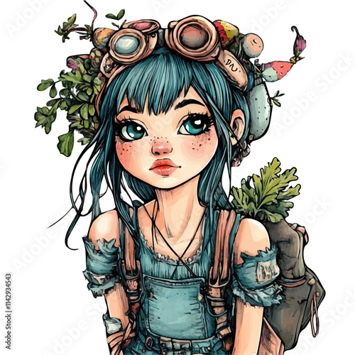 a cute girl , Effortless Style: A Fashion-Forward Girl in the Spotlight