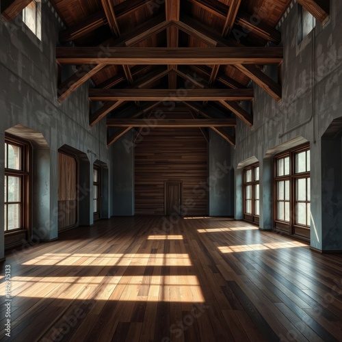Wallpaper Mural Vintage room with wooden floor wood concrete design wood design concrete architecture wall floor modern Torontodigital.ca