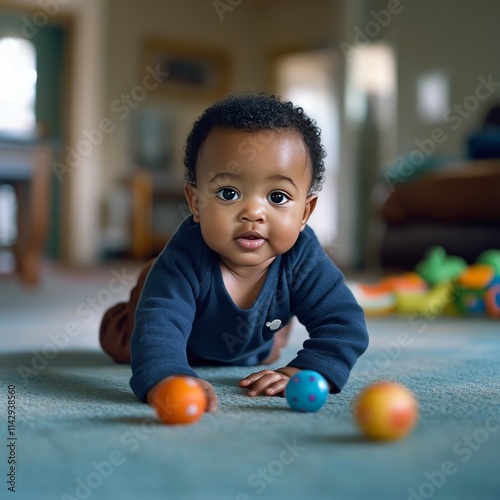 Young boy's indoor fun