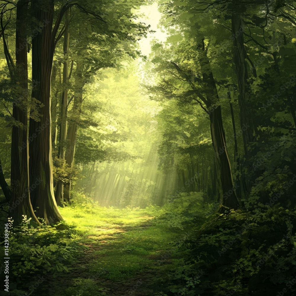 Fototapeta premium Viridian woodland