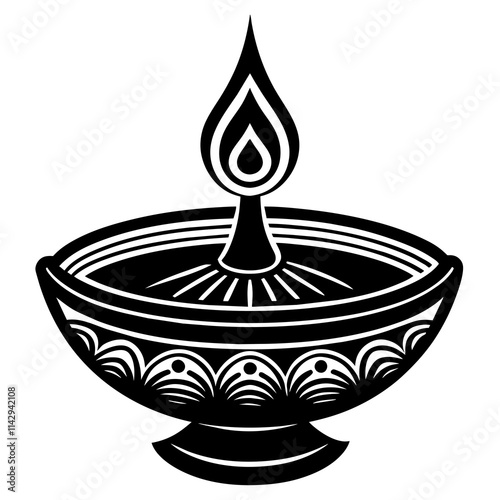 candle holder isolated on black