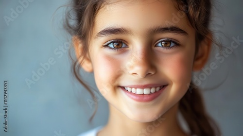ultra-realistic portrait of a smiling san marino girl, captured candidly against a simple, solid background, suitable for a social media avatar, showcasing youthful energy and authenticity