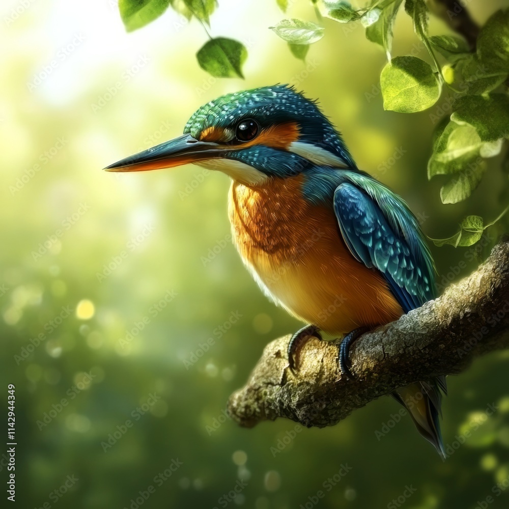 Fototapeta premium Kingfisher in nature.