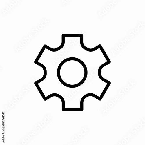 settings cog icon sign vector