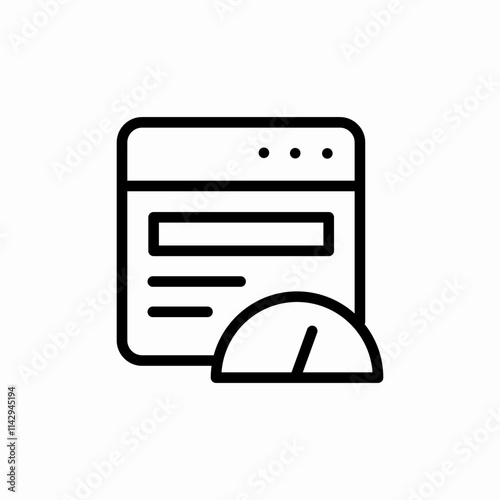 website performance icon sign vector