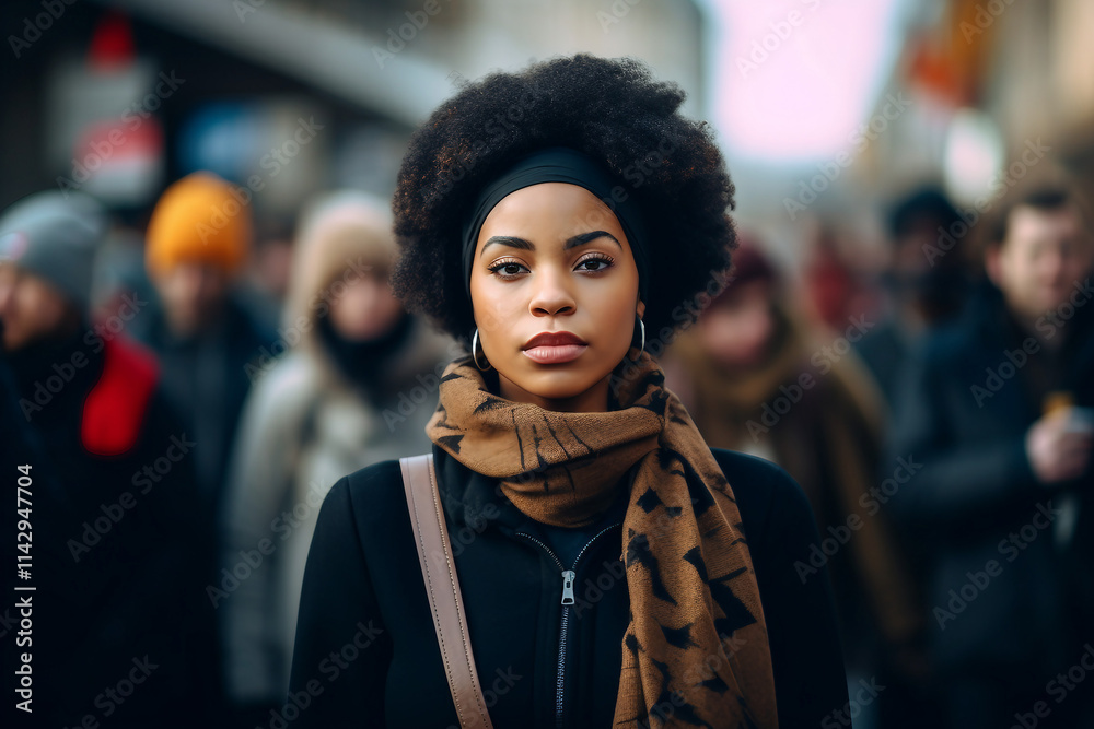 Fototapeta premium AI generated picture of street protests and demonstration