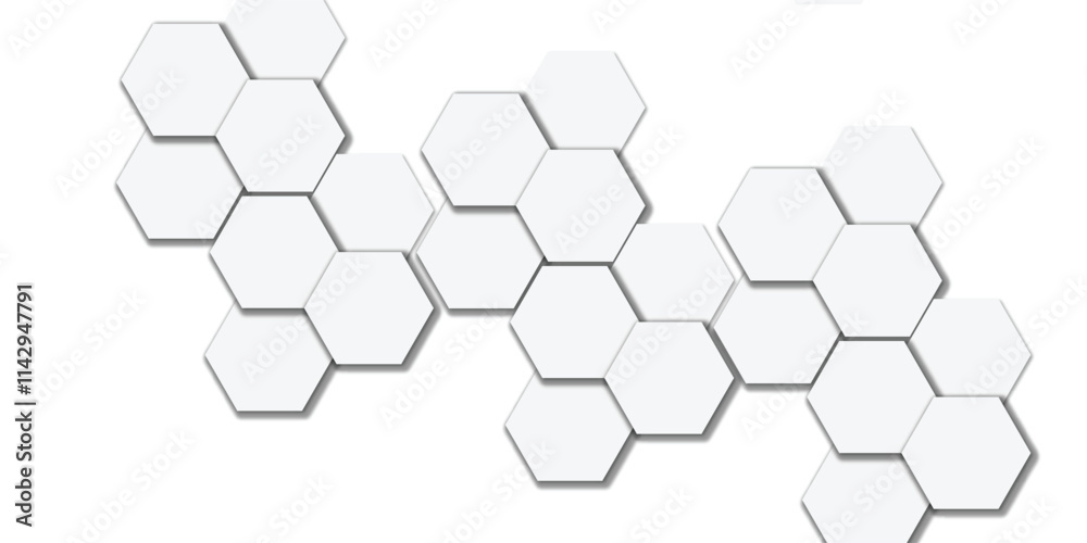 Abstract technology white and grey geometric hexagon on transparent concept design honeycomb shape vector Abstract technology white and grey geometric hexagon on transparent concept design honeycomb shape vector