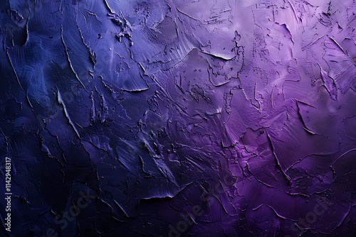 Abstract Purple and Dark Blue Impasto Painting Texture