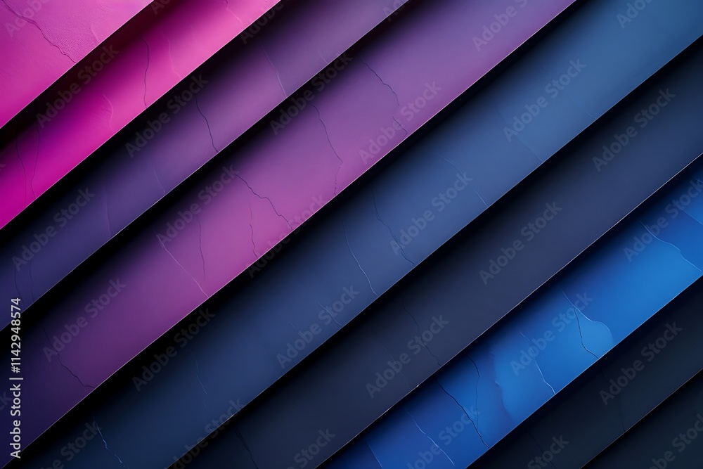 Obraz premium Abstract Diagonal Stripes Of Purple And Blue Hues