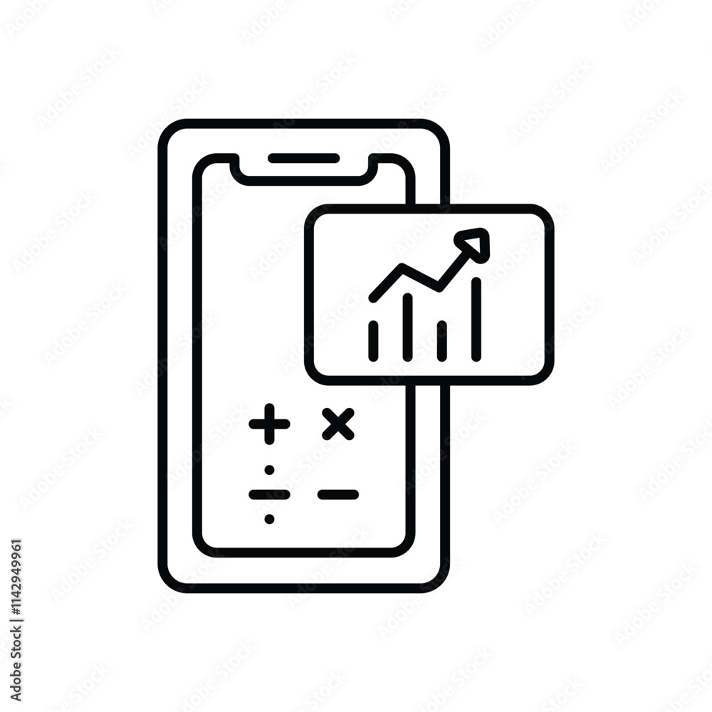 Mobile Accounting vector icon Mobile Accounting vector icon