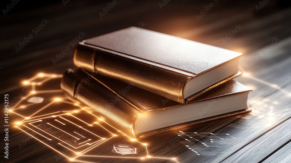 Knowledge Growth Through Digital Education visualized as glowing book icons, digital notebooks, and dynamic charts representing knowledge expansion through online resources. Knowledge Growth Through Digital Education visualized as glowing book icons, digital notebooks, and dynamic charts representing knowledge expansion through online resources.