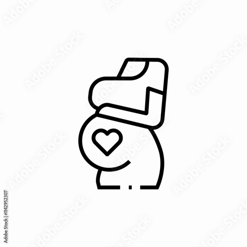 pregnant love icon sign vector