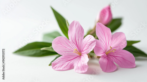 Pink daisy flower isolated on a white background