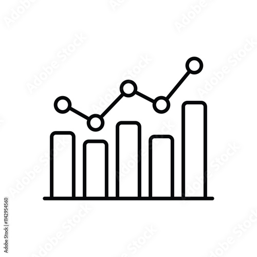 Statistics vector icon photo