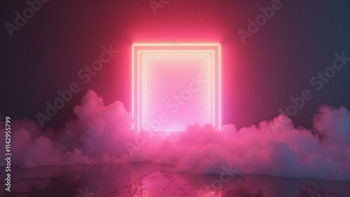 Abstract neon background. Generative ai.