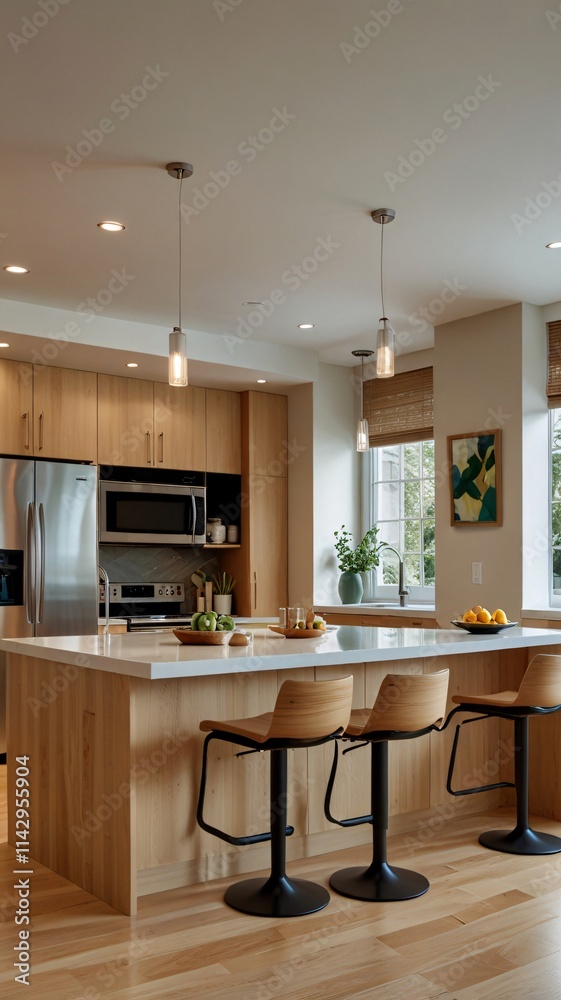 Fototapeta premium Kitchen.The best image for inspiration on the latest trends in current seasonal designs. 