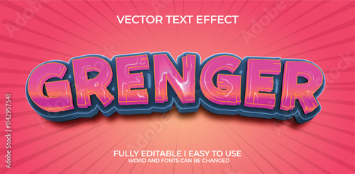 Vector 3D Editable Text Effect