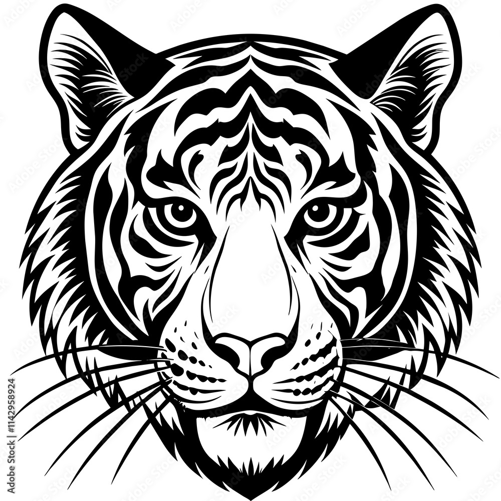 tiger head vector