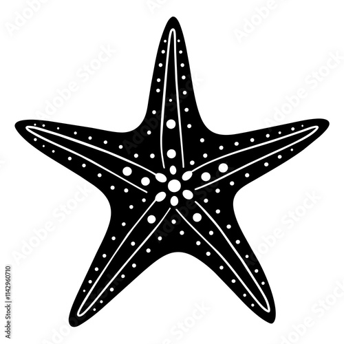 starfish on black background