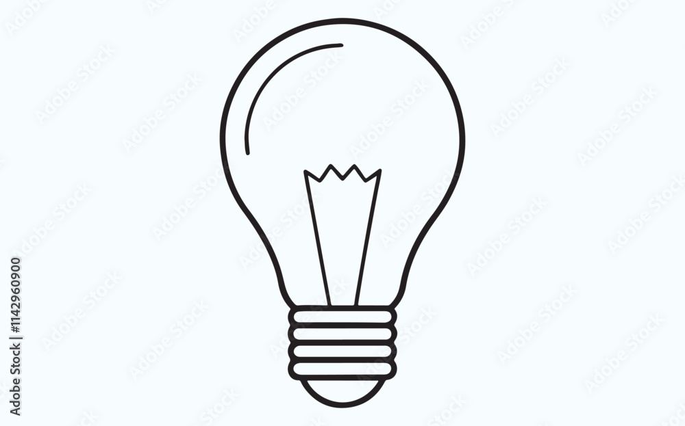 ight Bulb line art ight Bulb line art