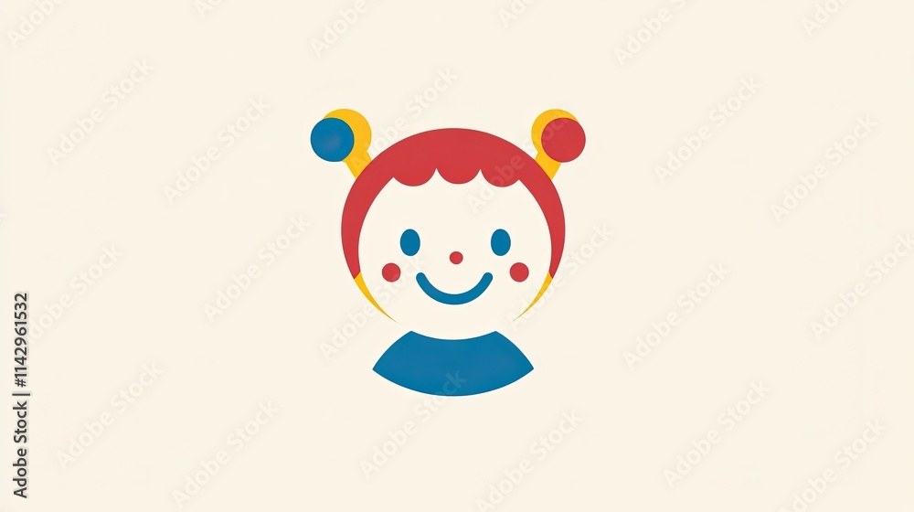 Playful Childish Logo Design: A Happy Toddler Icon Playful Childish Logo Design: A Happy Toddler Icon