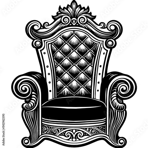 armchair with crown