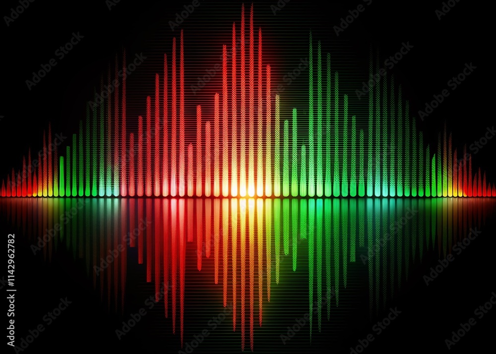 Surreal Retro Soundwave: Colorful Decibel Spectrum Music Equalizer Illustration Surreal Retro Soundwave: Colorful Decibel Spectrum Music Equalizer Illustration
