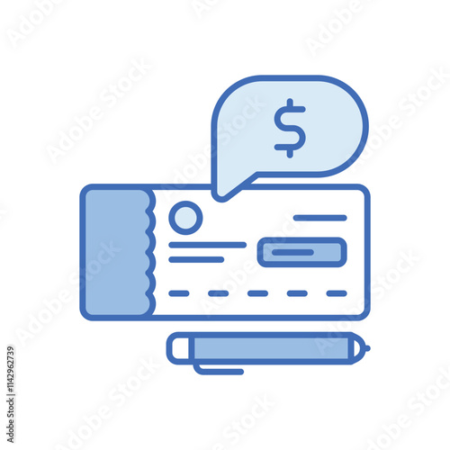 Bank Check Payment vector icon