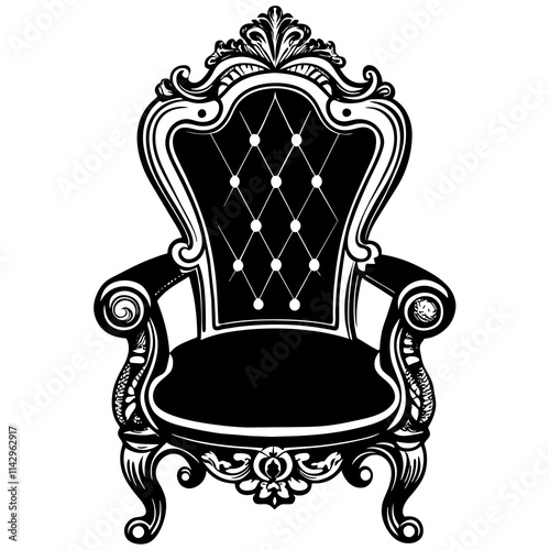 armchair isolated on white background