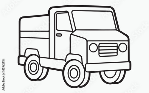 Truck line icon